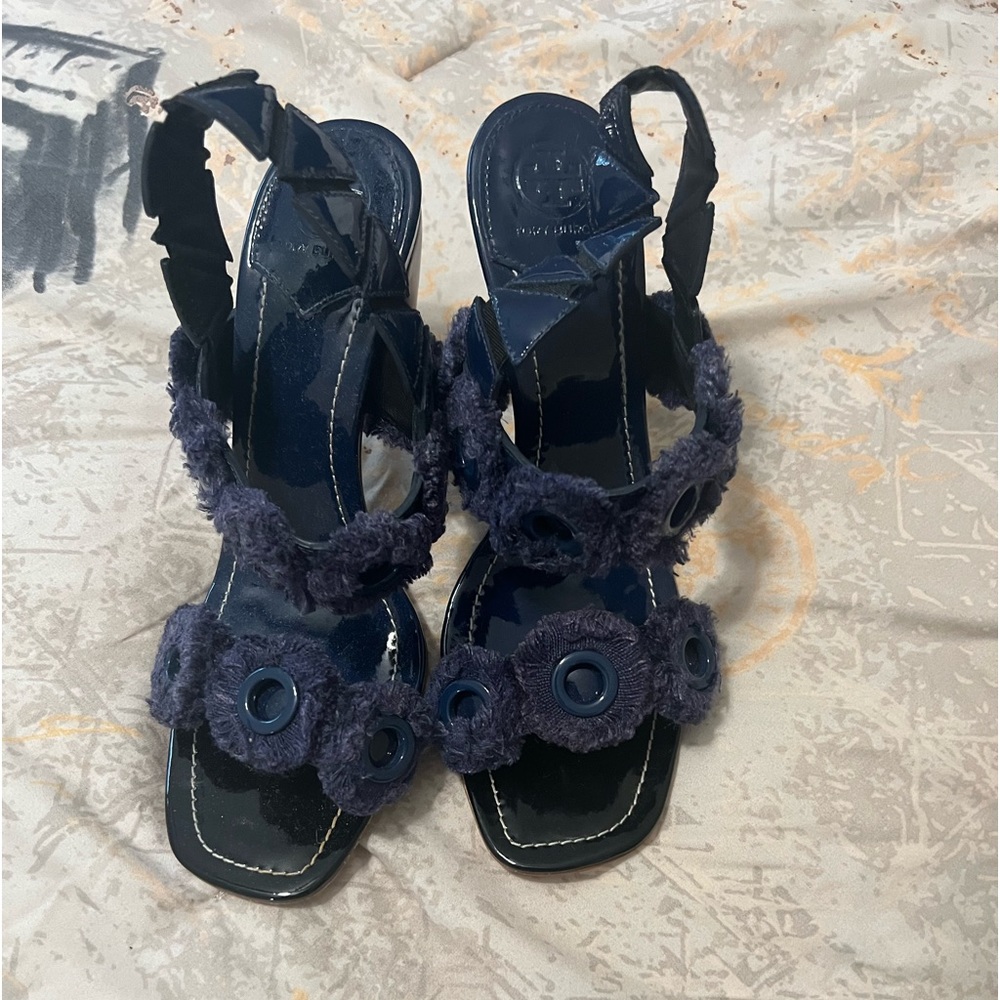 Tory Burch open toe 4.5 inch heels